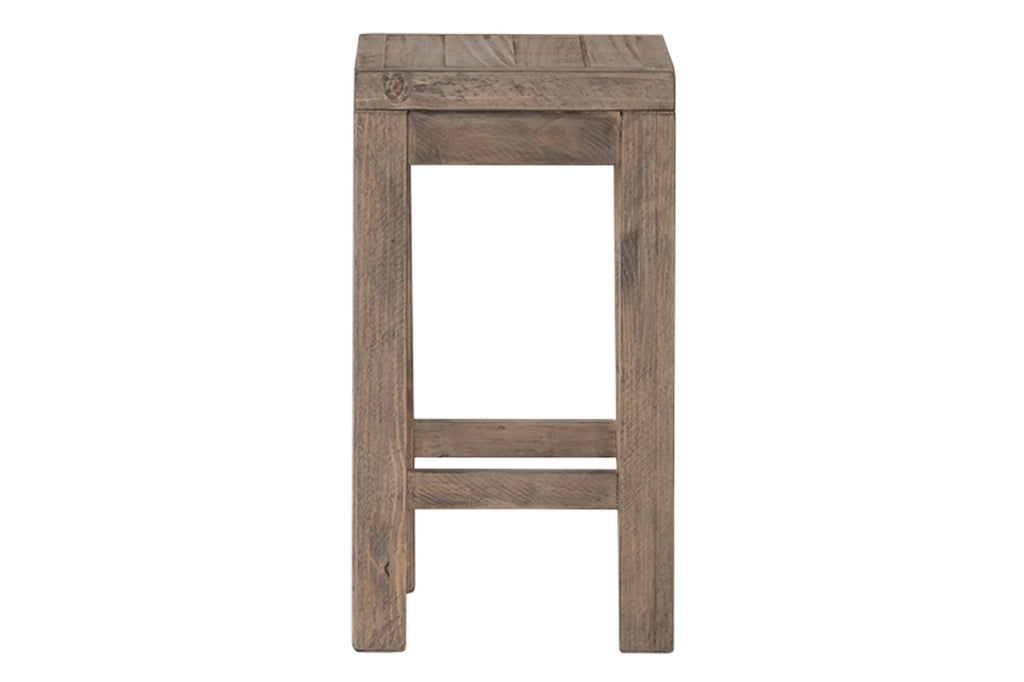 Distressed Light Brown Solid Wood Counter Stool G4520