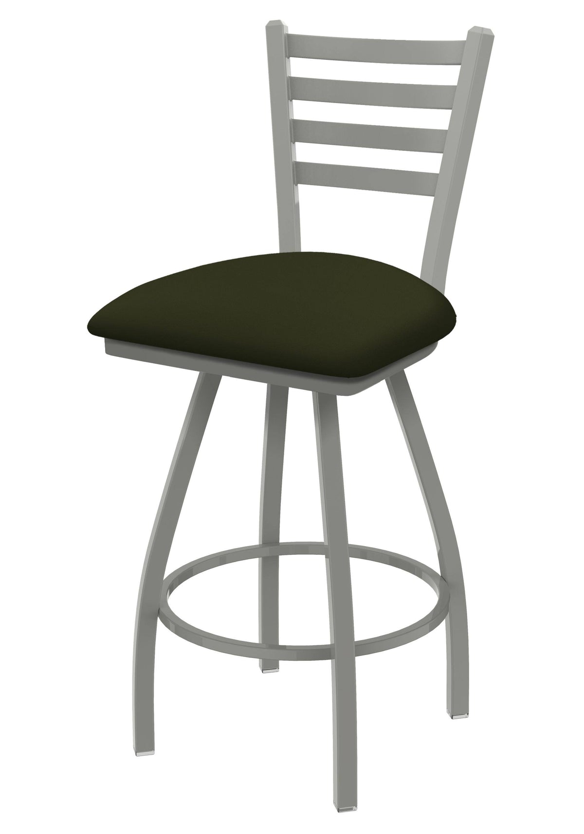 36x22 Swivel Extra Tall Bar Stool with Anodized Nickel Finish and Pine Seat T627764