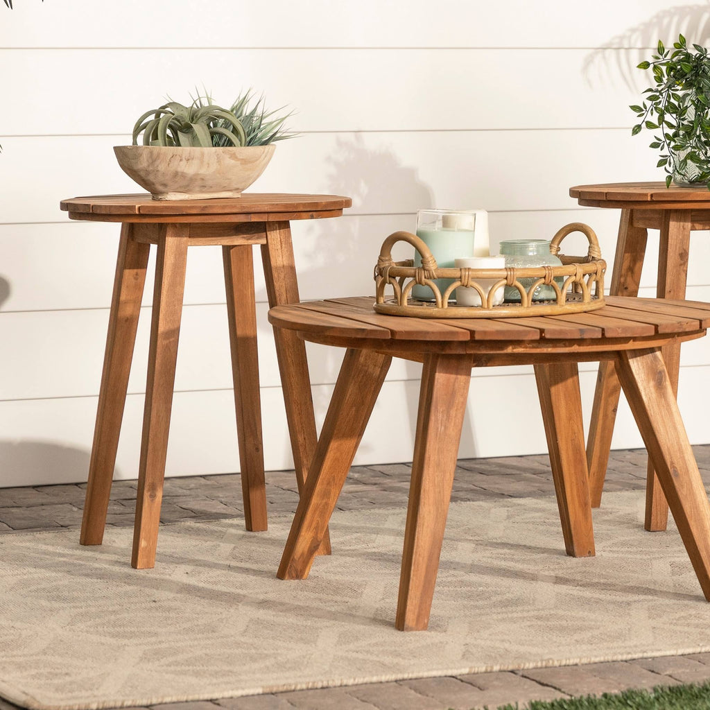 3-Piece Round Patio Table Set I314