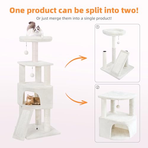 Grey Cat Tree with Scratching Post W16451