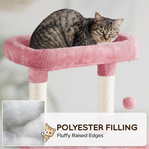 63 Inches Tall Cat Tree with Scratching Posts E510