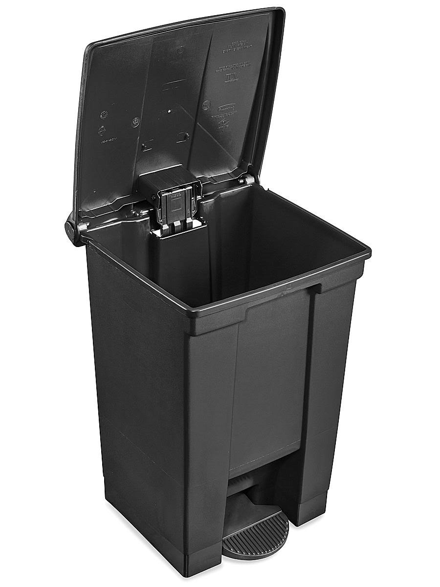 Black 12 Gallon Step-On Trash Can K56449