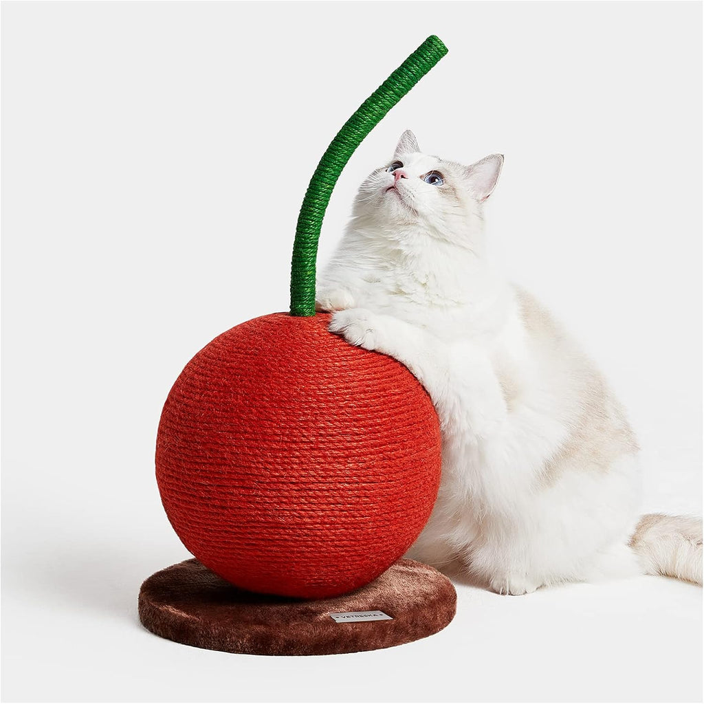 Large Cherry Cat Scratching Post with Hammock and Sisal Rope I3819