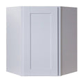 White Diagonal Corner Wall Cabinet E34448
