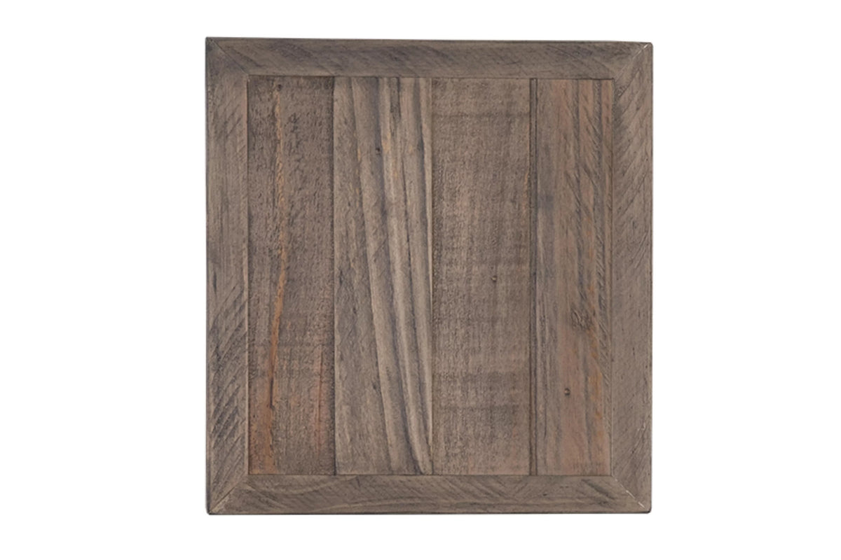 Distressed Light Brown Solid Wood Counter Stool G4520