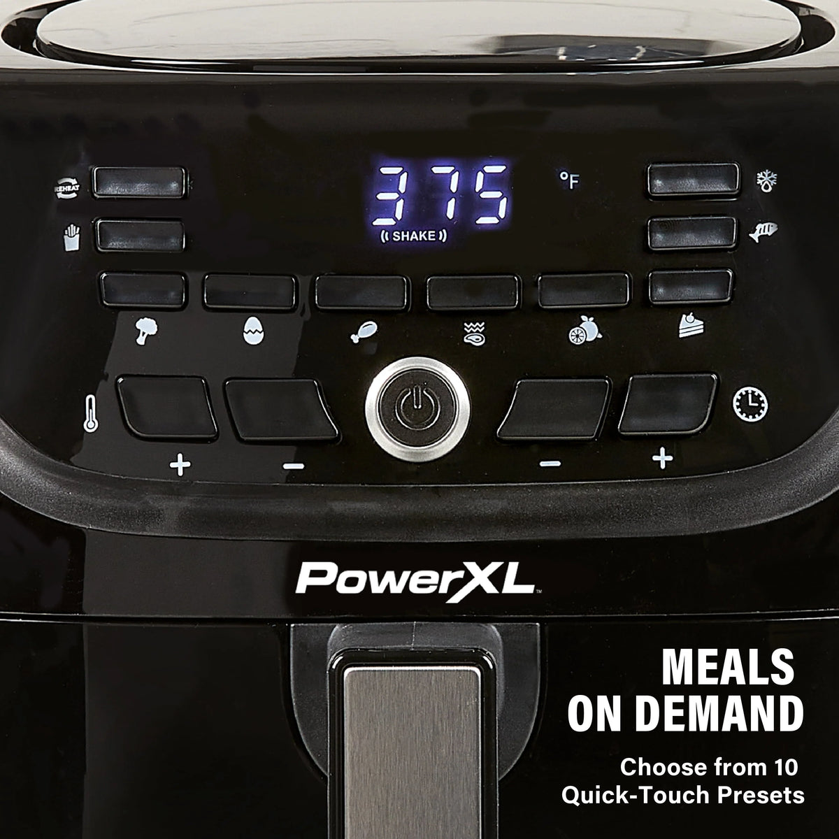 6-Qt Digital Air Fryer with 10 Presets, Black B704