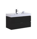 40 in. Wall Mount Black Bathroom Vanity J2035