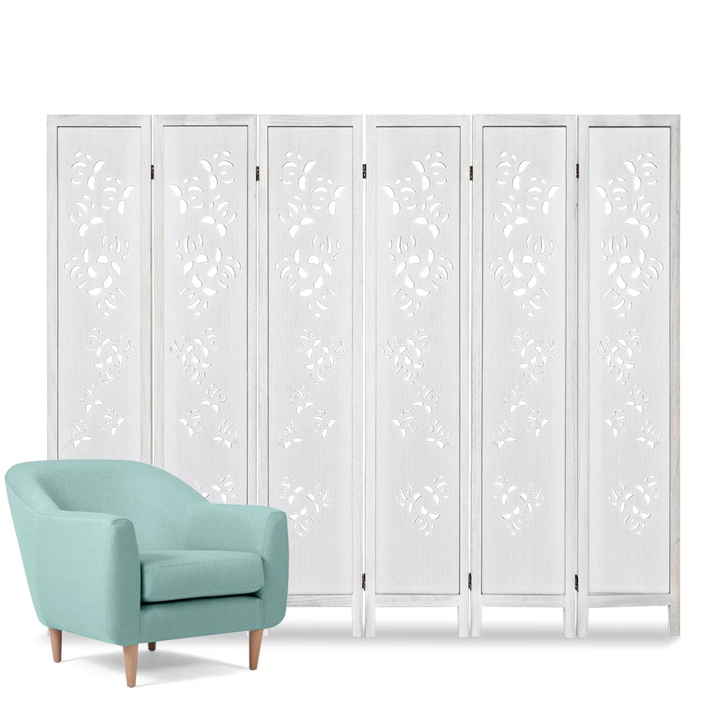 6 Panel Wooden Folding Room Divider Z415380