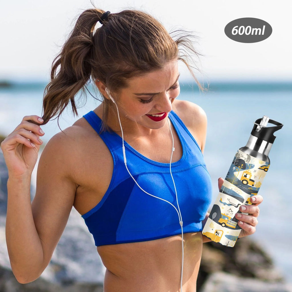 Stainless Steel Insulated Water Bottle with Straw Lid S8976