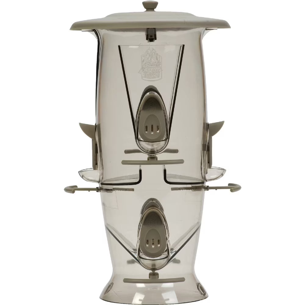 Gray Plastic Tube Bird Feeder M98720