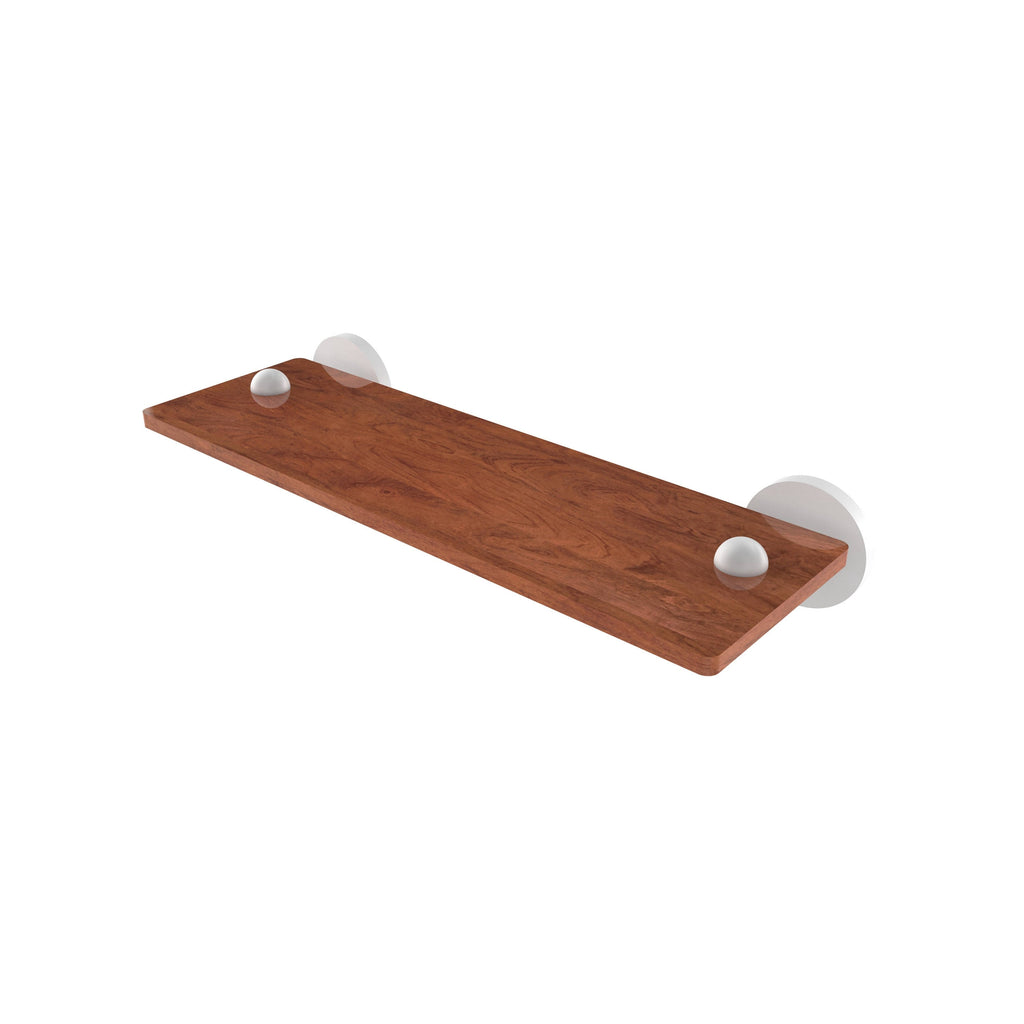 Matte White Solid Ironwood Shelf Q686244