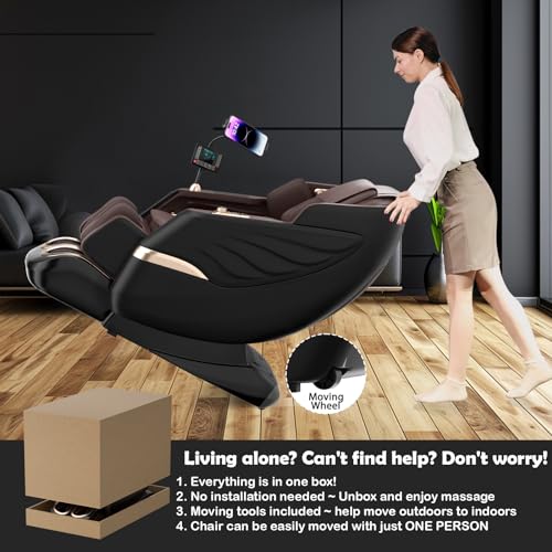 Full Body Zero Gravity SL-Track Shiatsu Massage Chair with Heat V906383