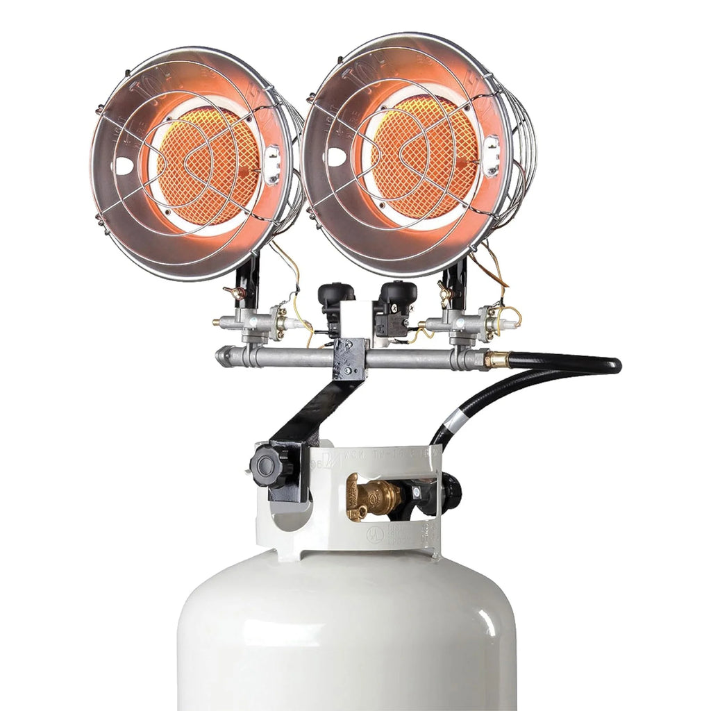 30,000 BTU 2 Burner Propane Tank Top Heater with Auto Shut Off O7299