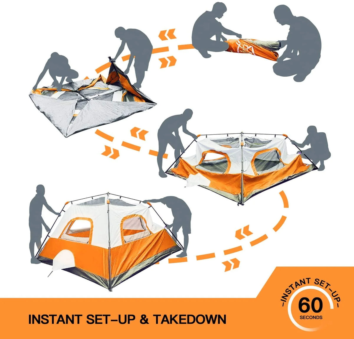 6 Person Waterproof Camping Tent G2658