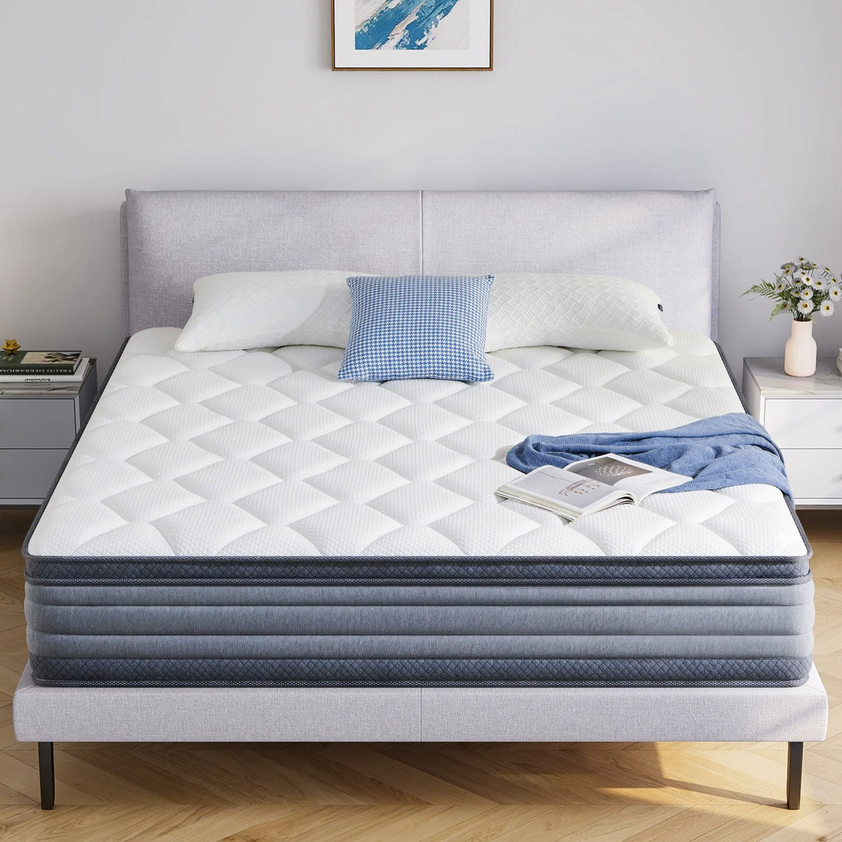 Queen 9" Hybrid Gel Memory Foam Innerspring Mattress O394