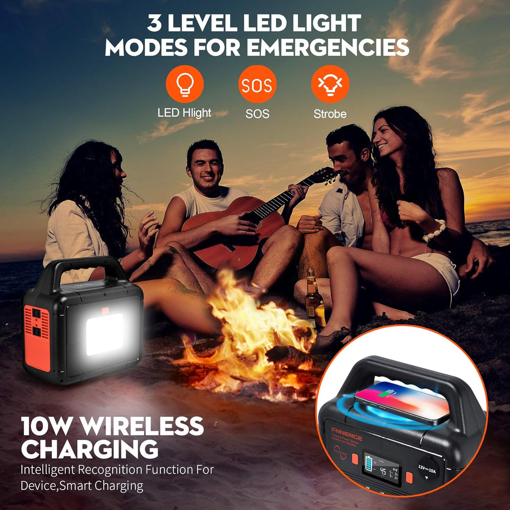 300W Portable Power Station, 266Wh Solar Generator, 72000mAh 60W PD Power Bank with Dual 110V AC Outlets C669