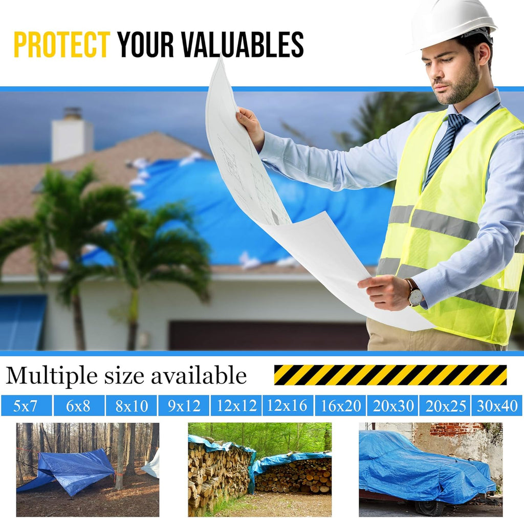 Blue Waterproof Poly Tarp E19901