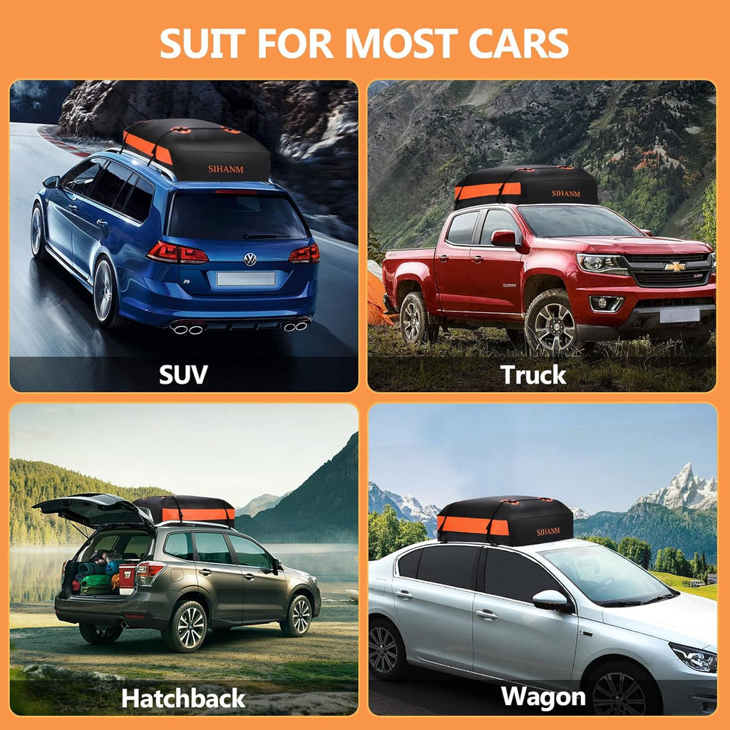 15 Cubic Feet Heavy Duty Waterproof Rooftop Cargo Carrier Y98851