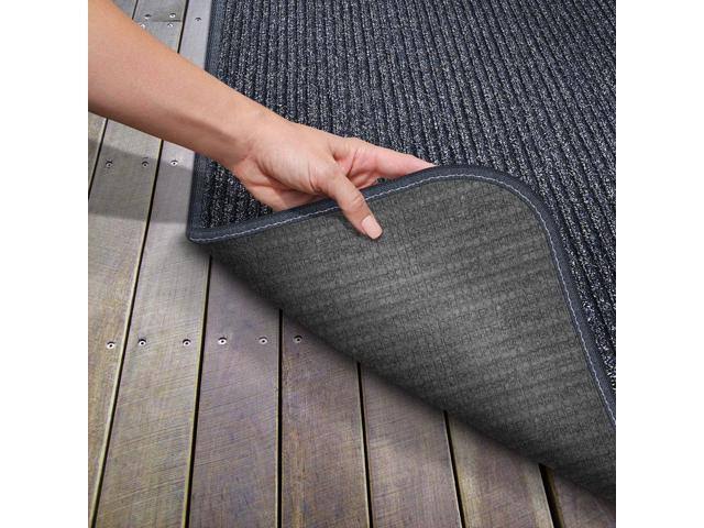 Skid-Resistant Heavy-Duty Carpet Runner, Stormy Blue, 4' x 25' J6504