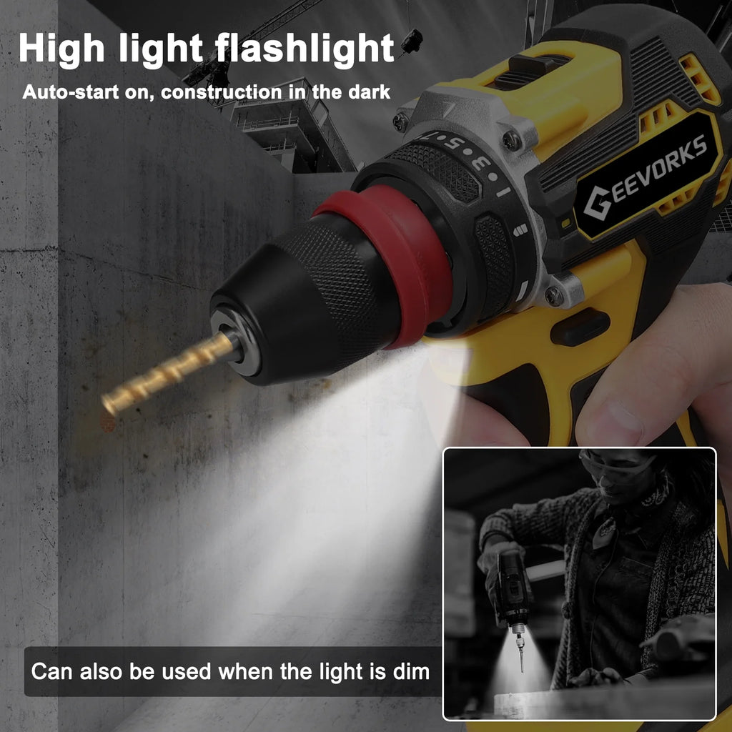 Electric Screwdriver 45Nm Torque 16.8V 2in1 Drill Q124432
