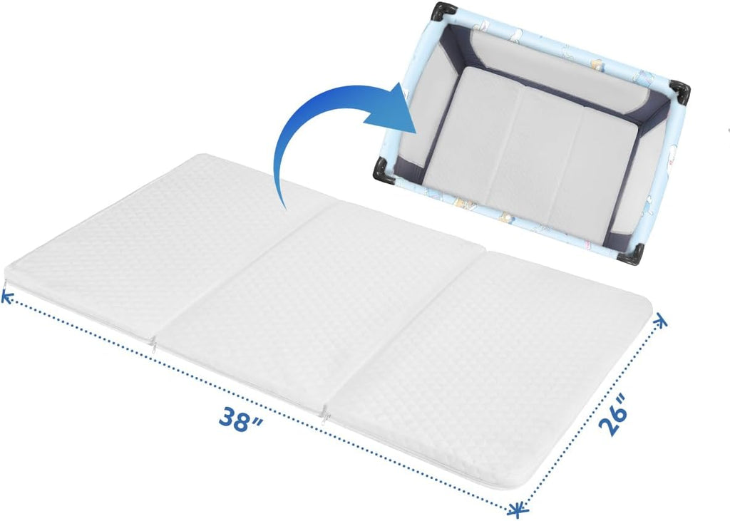 38’’x26’’ Waterproof Portable Crib Mattress Topper E26574