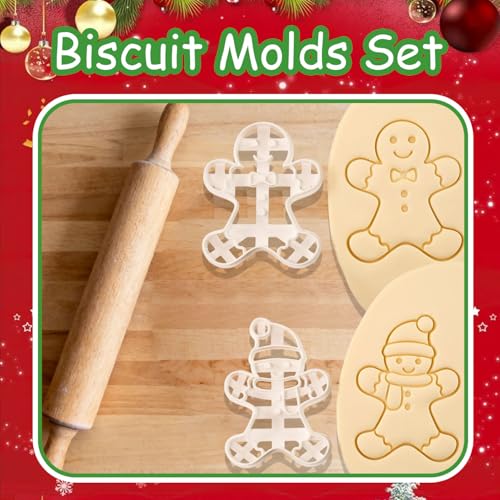 4 Pcs Large Gingerbread Man Cookie Cutter Set Q9930