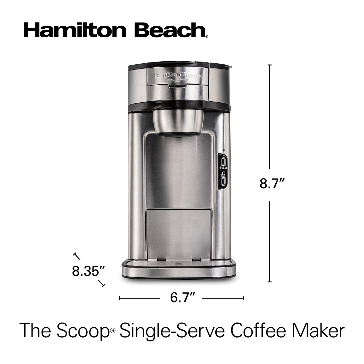 Single-Serve Coffee Maker, 14 oz. Stainless Steel B36120