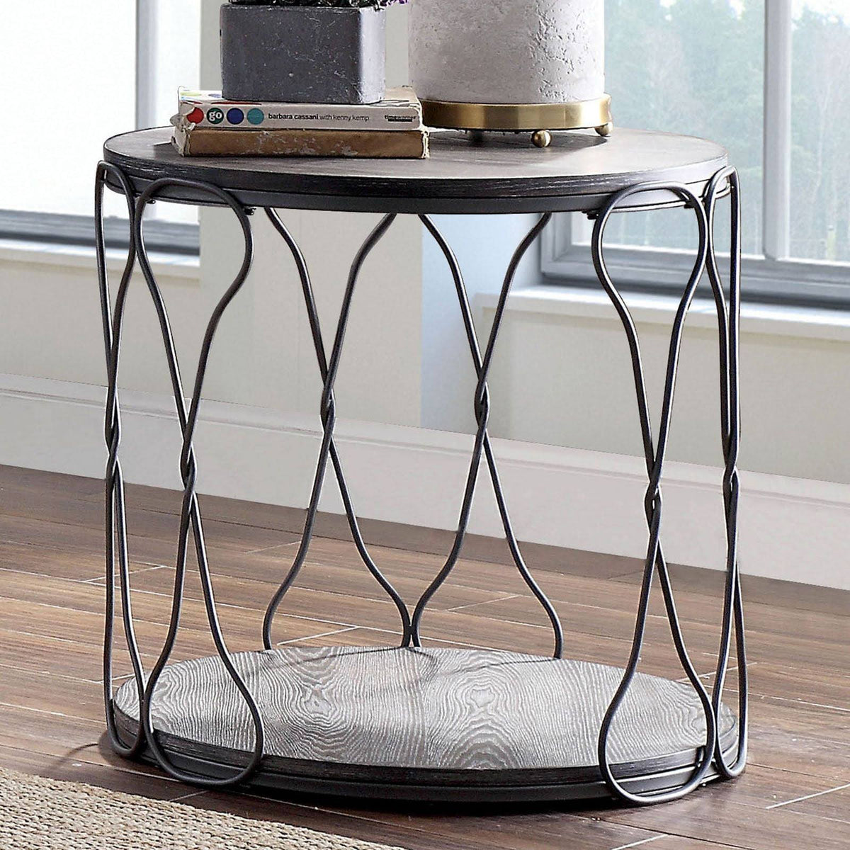 Gray End Table S7562