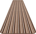 Skid-Resistant Carpet Runner Mocha Brown Stripe 18 Feet X 36 Inches U680