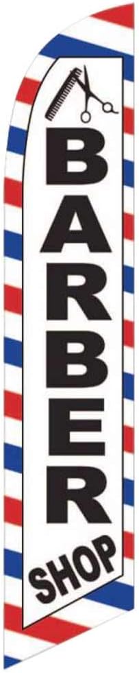 White Feather Flag with 15 ft Pole Kit and Ground Spike B717645