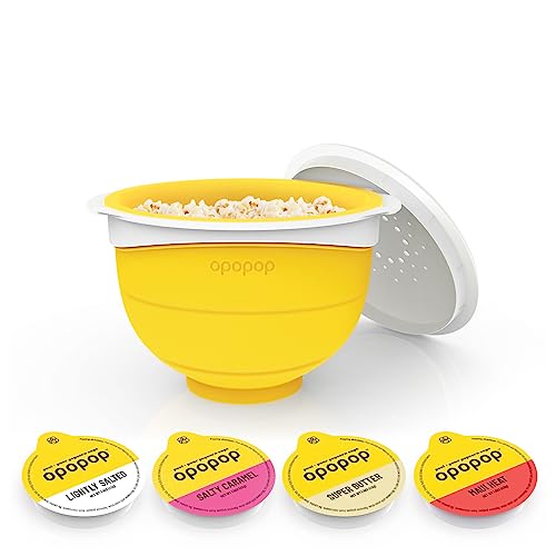 Variety 12-Pack Gourmet Popcorn Kit with Collapsible Silicone Popcorn Popper V287