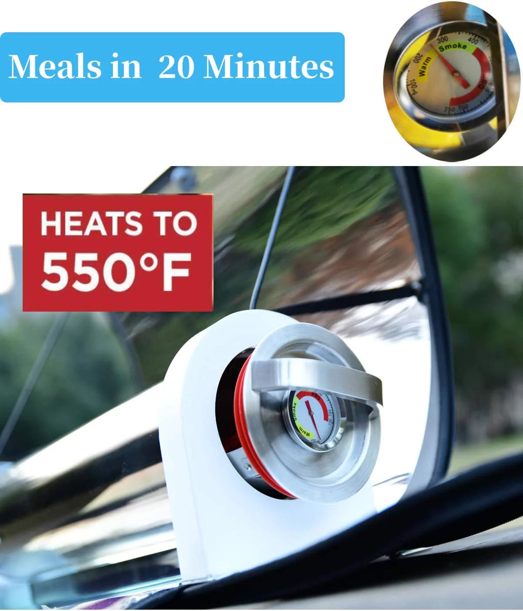 4.5L Large Capacity Solar Cooker Outdoor Oven with Thermometer Z1544