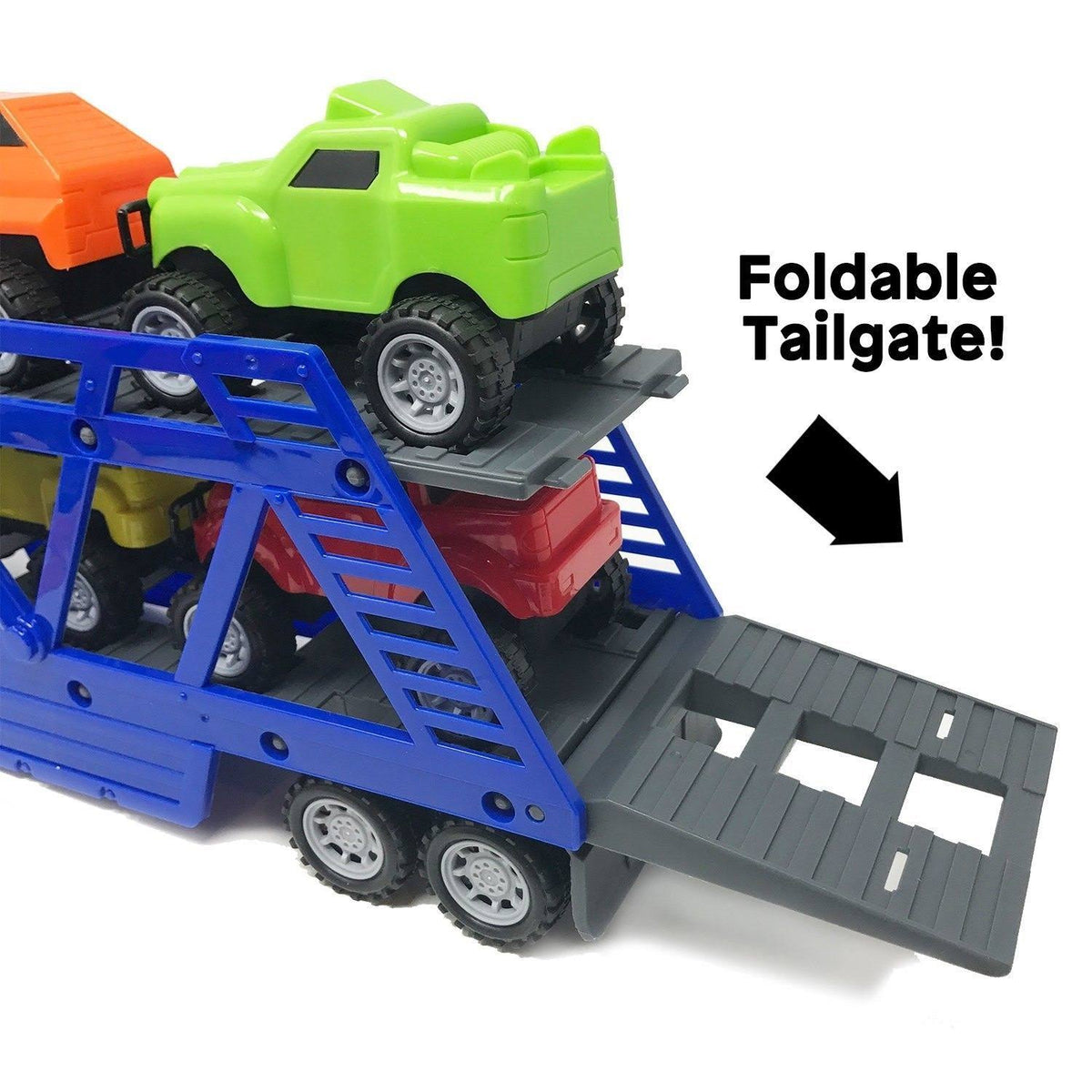 5-in-1 Truck Carrier Toy with Trailer Y565