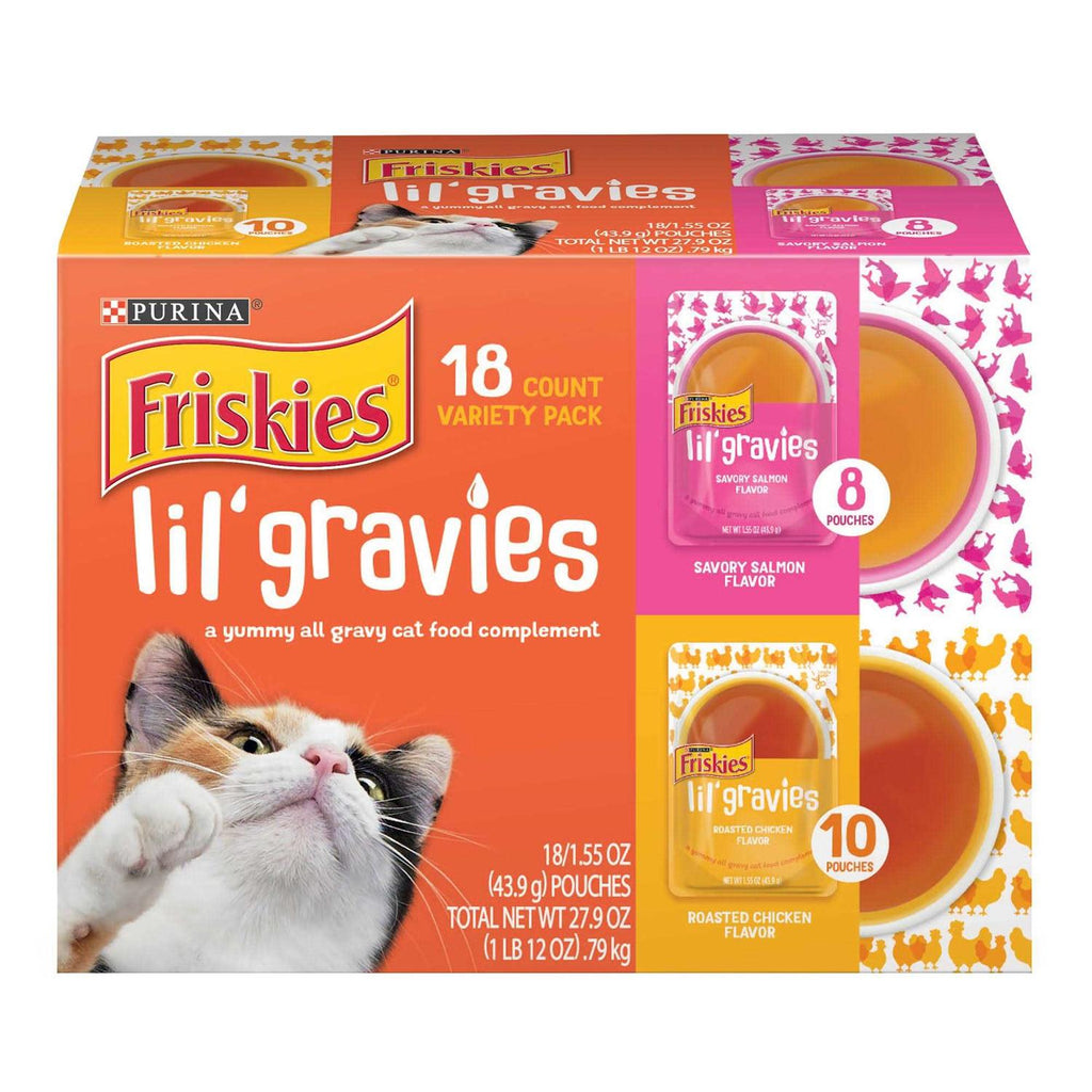 Lil' Gravies Variety Pack Cat Food Complement, 1.55 oz pouch, case of 18 U6960