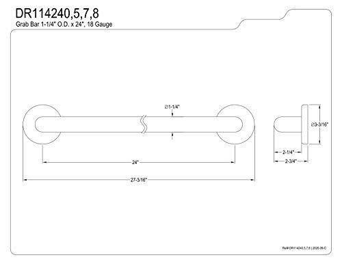 Black Decorative Grab Bar P52377