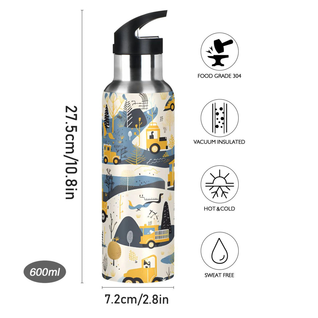 Stainless Steel Insulated Water Bottle with Straw Lid S8976