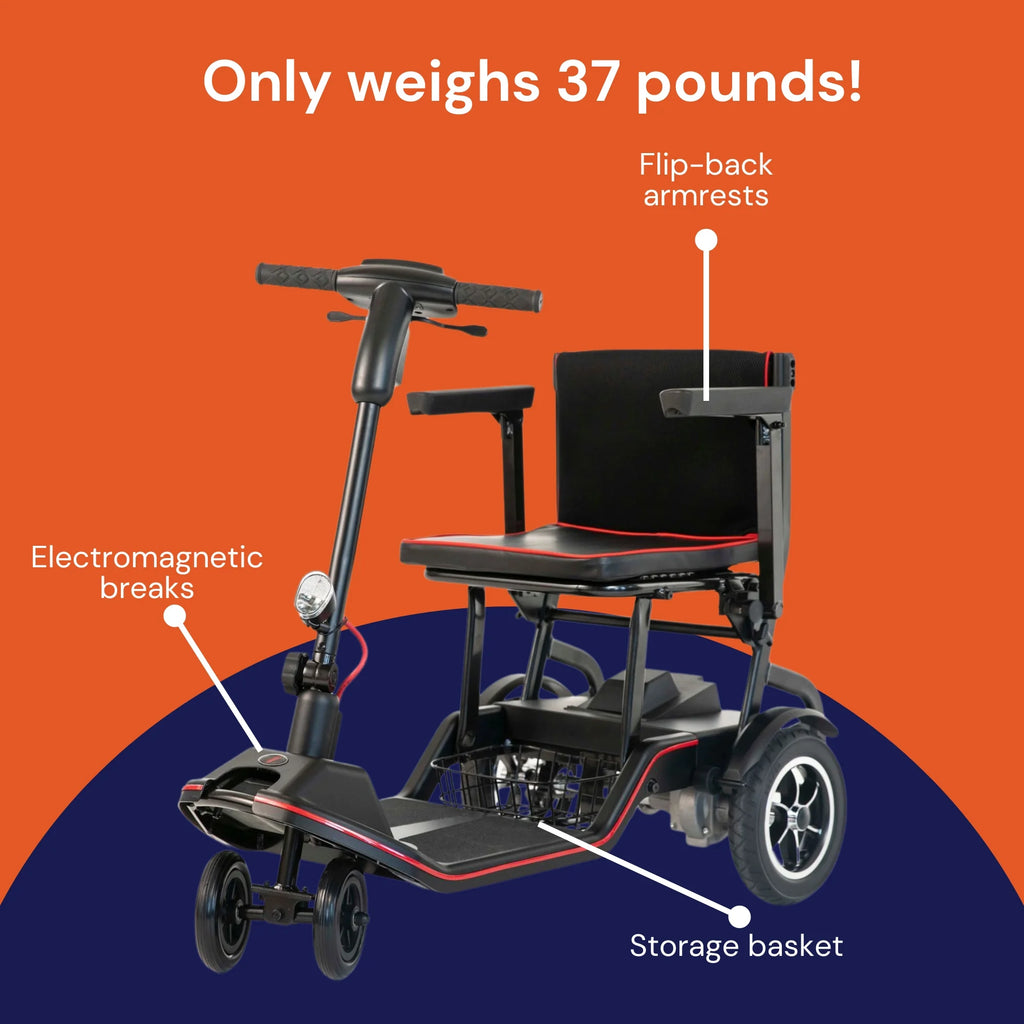 Foldable Electric Wheelchair Scooter 37 lbs O853807