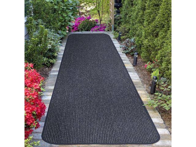 Skid-Resistant Heavy-Duty Carpet Runner, Stormy Blue, 4' x 25' J6504