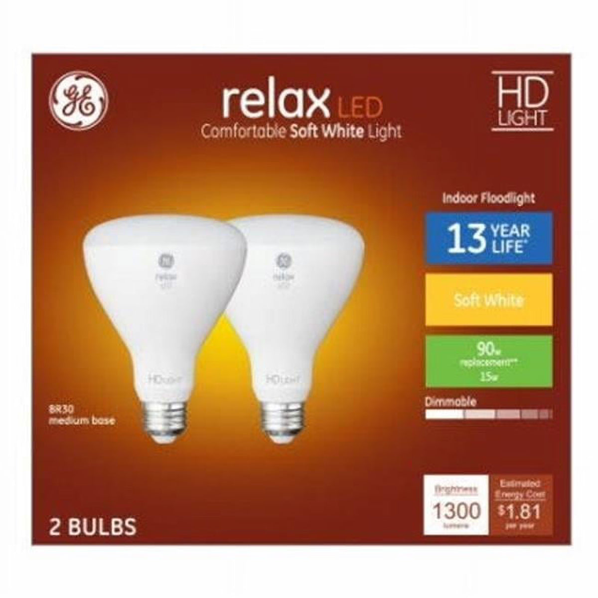 LED Reflector Bulbs, 15 Watt, 1,300 Lumens, 2-Pk. I50709