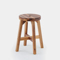 Acacia Wood Stool Round Top Natural Color R95075