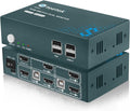 KVM Switch Dual Monitor 4 Port 4K@30Hz, HDMI 4 in 2 Out, with 8 HDMI and 4 USB Cables U8336