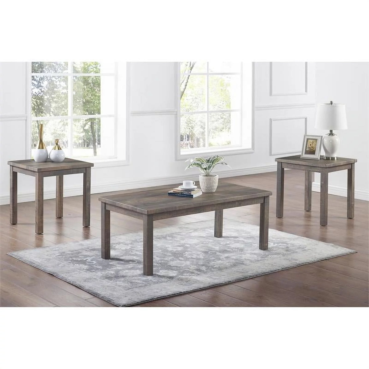 Wood 3-Piece Coffee Table Set V825
