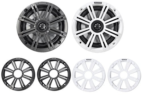 6.5-Inch Marine Coaxial Speakers with 3/4-Inch Tweeters, 4-Ohm R760089