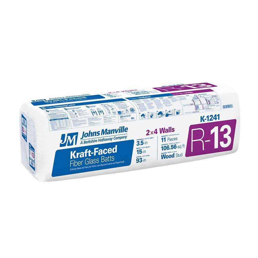 R13 Kraft Faced Batt Insulation 106.5-Sq. Ft. X293281