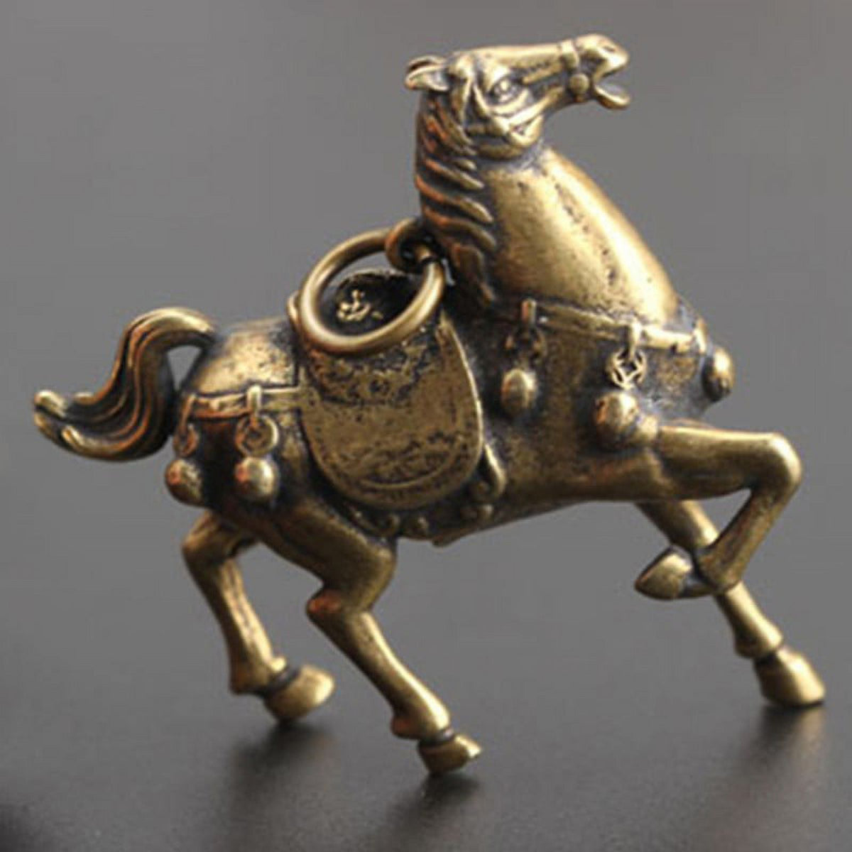 Copper Race Horse Miniature Figurines Ornament Decorations Z92103