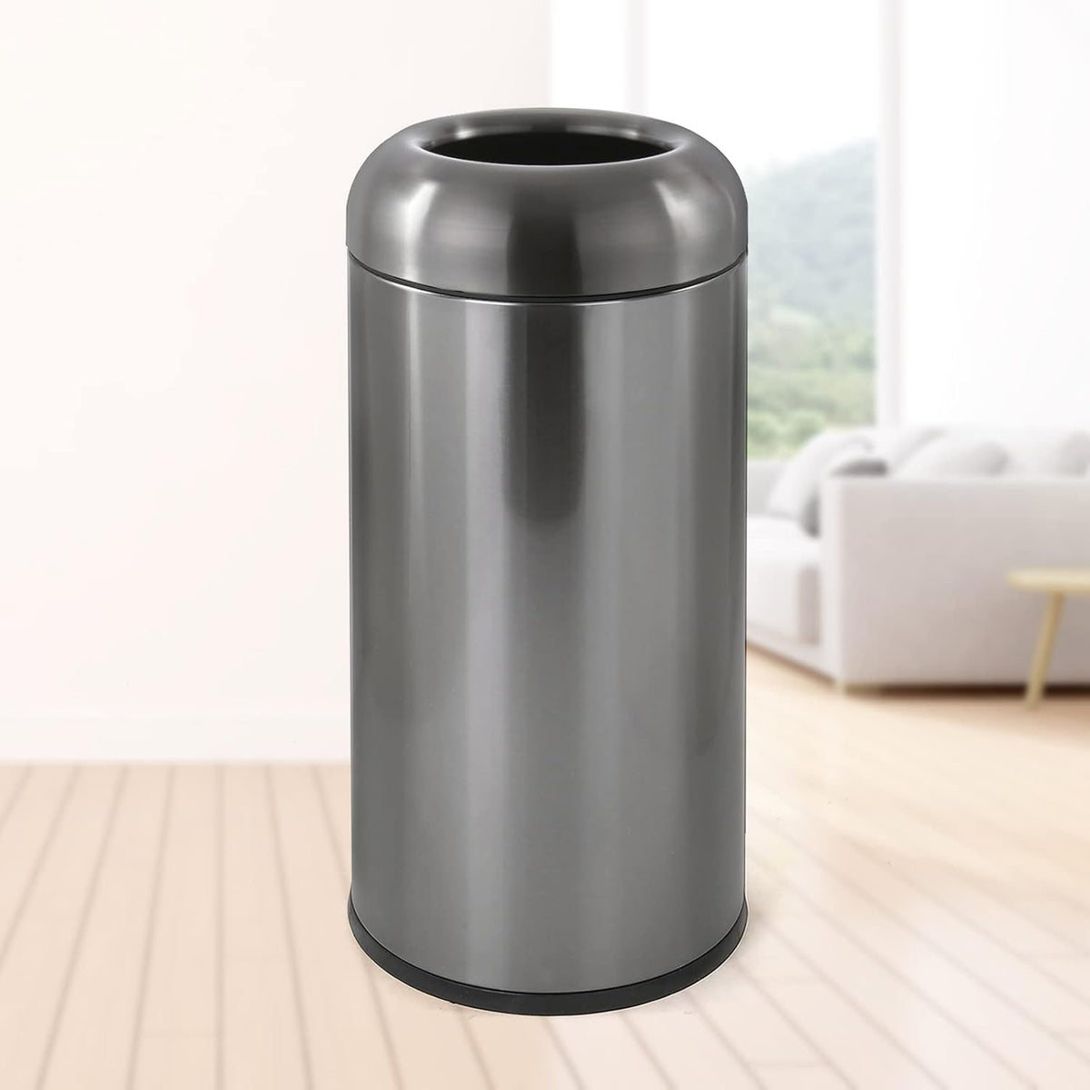 Black Stainless Steel Trash Can U99283