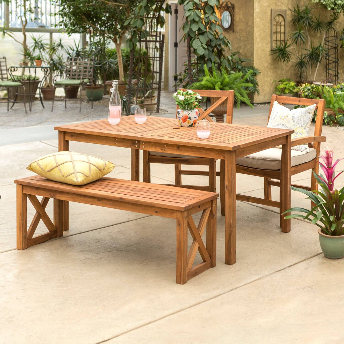 4-Piece Acacia Outdoor Dining Set Z65664