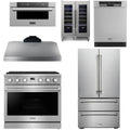36 Gas Range, Range Hood, Refrigerator, Dishwasher, Microwave and Wine Cooler M579420