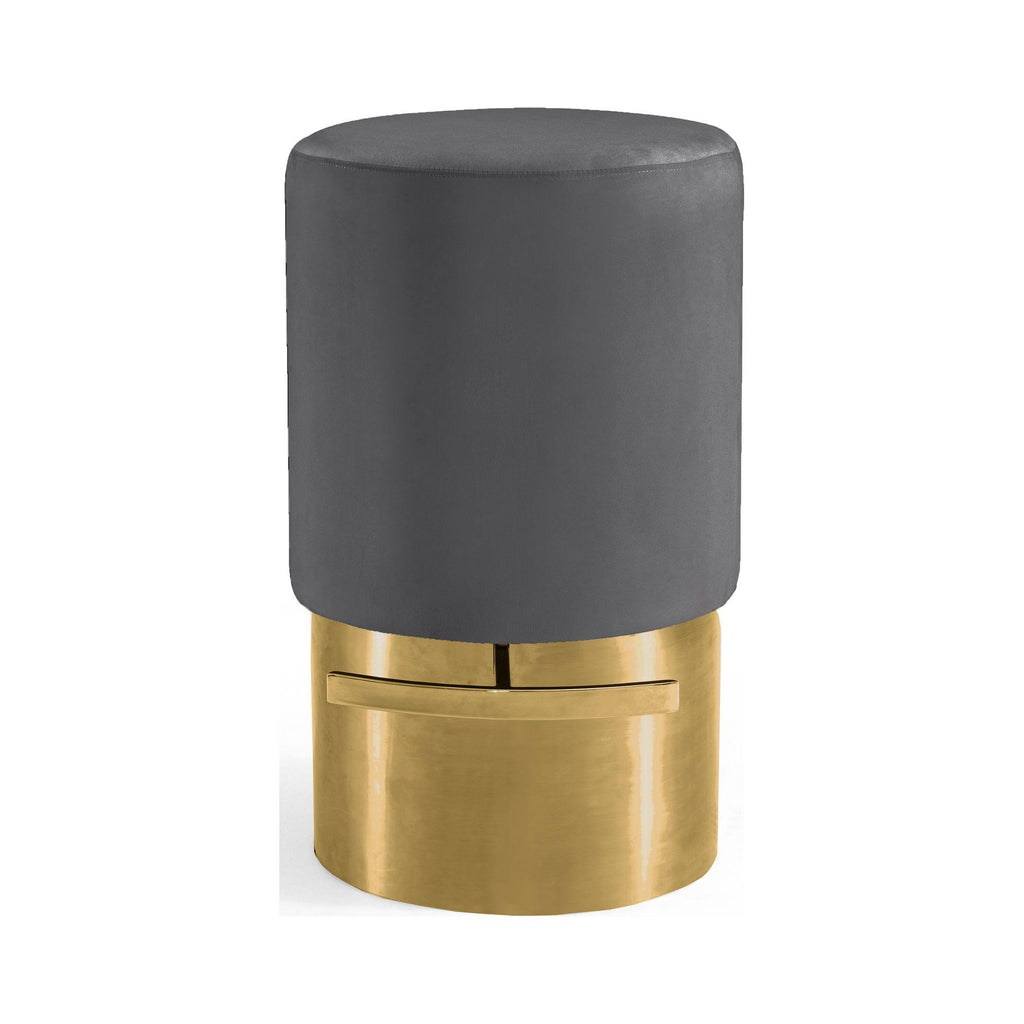 Grey Velvet Stool R77815