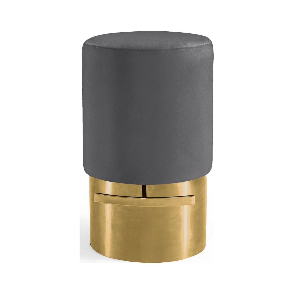 Grey Velvet Stool R77815